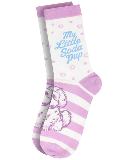 Twisted Soles My Little Soda Pup Novelty Adult Socks (1 Pair) UK 3-7
