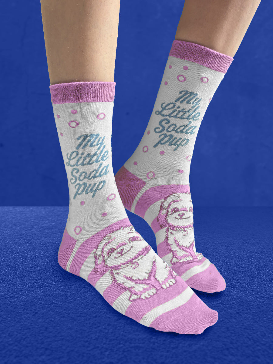 Twisted Soles My Little Soda Pup Novelty Adult Socks (1 Pair) UK 3-7