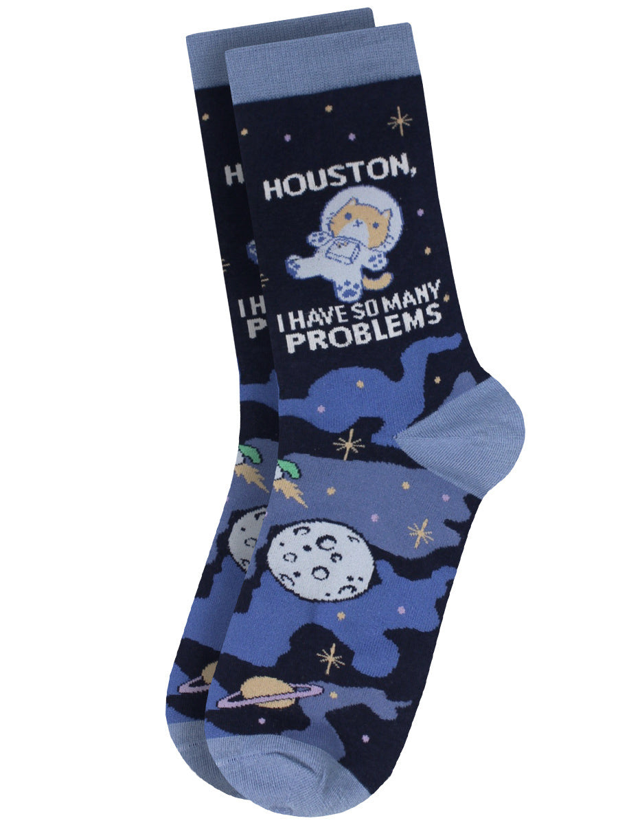 Twisted Soles Houston I Have A Problem Novelty Adult Socks (1 Pair) UK 3-7