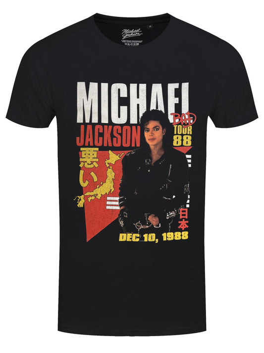 Michael Jackson Bad Tour '88 Tokyo Men's Black T-Shirt