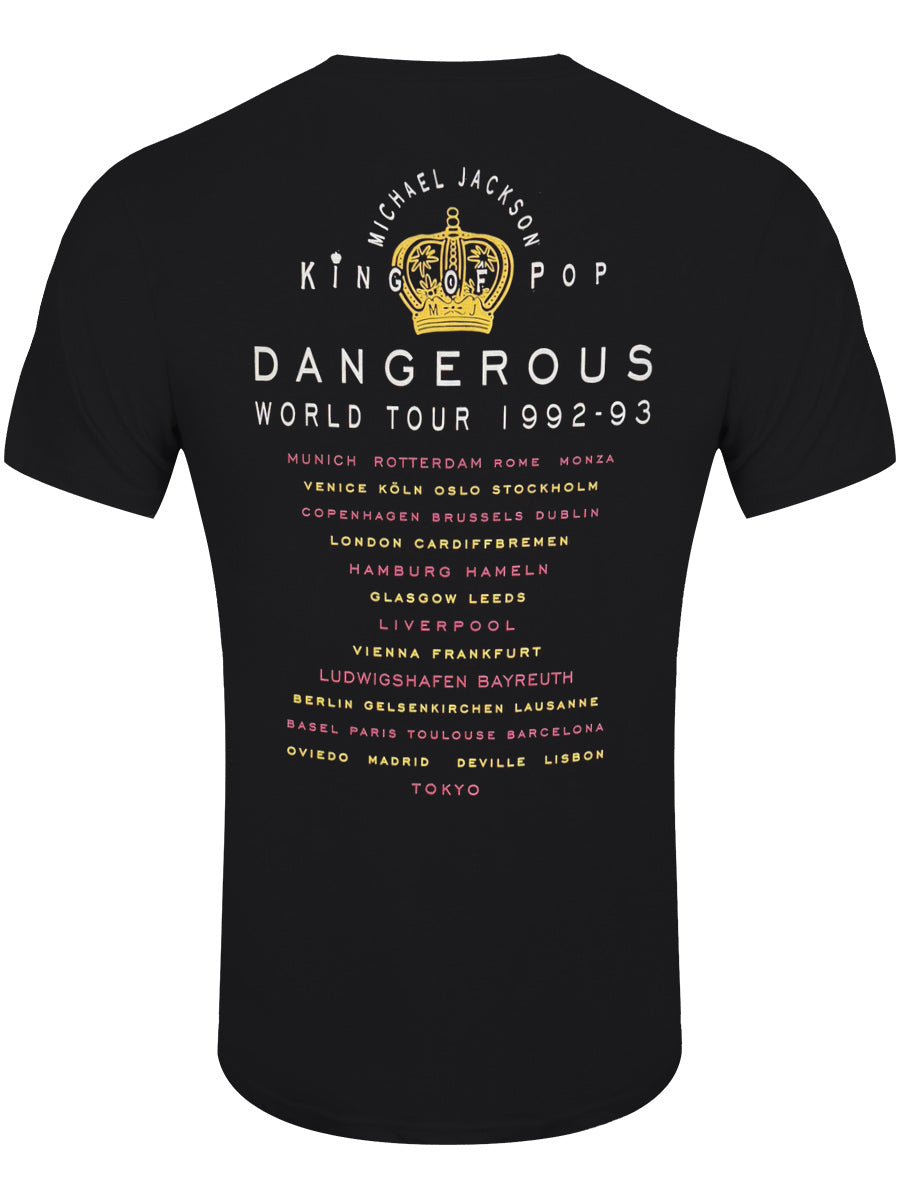 Michael Jackson Dangerous World Tour Men's Black T-Shirt