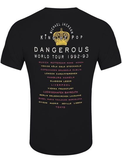 Michael Jackson Dangerous World Tour Men's Black T-Shirt