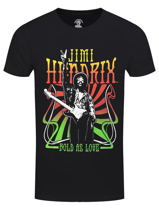 Jimi Hendrix Bold As Love Men's Black T-Shirt