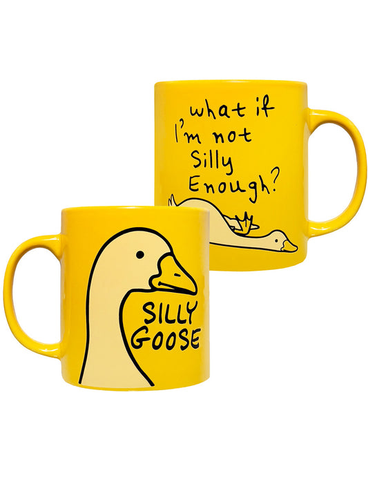 Silly Goose & What If I'm Not Silly Enough Yellow Mug Set - Set of 2