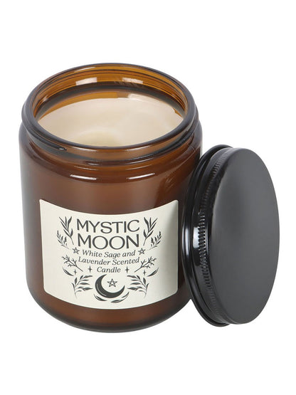 Mystic Moon Sage & Lavender Amber Glass Candle