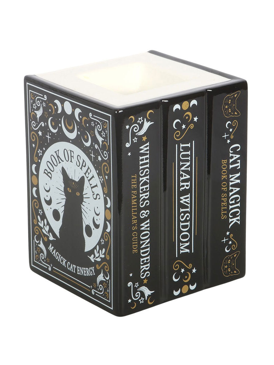 Black Cat Book of Spells Oil Burner and Wax Warmer