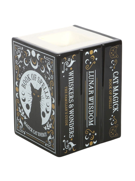 Black Cat Book of Spells Oil Burner and Wax Warmer