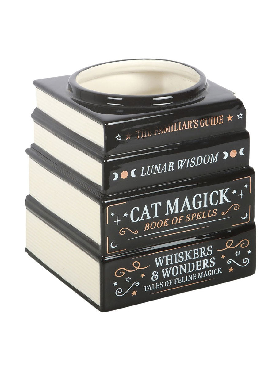 Black Cat Magick Book Stack Vase