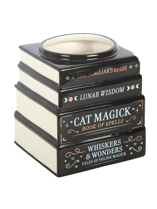 Black Cat Magick Book Stack Vase