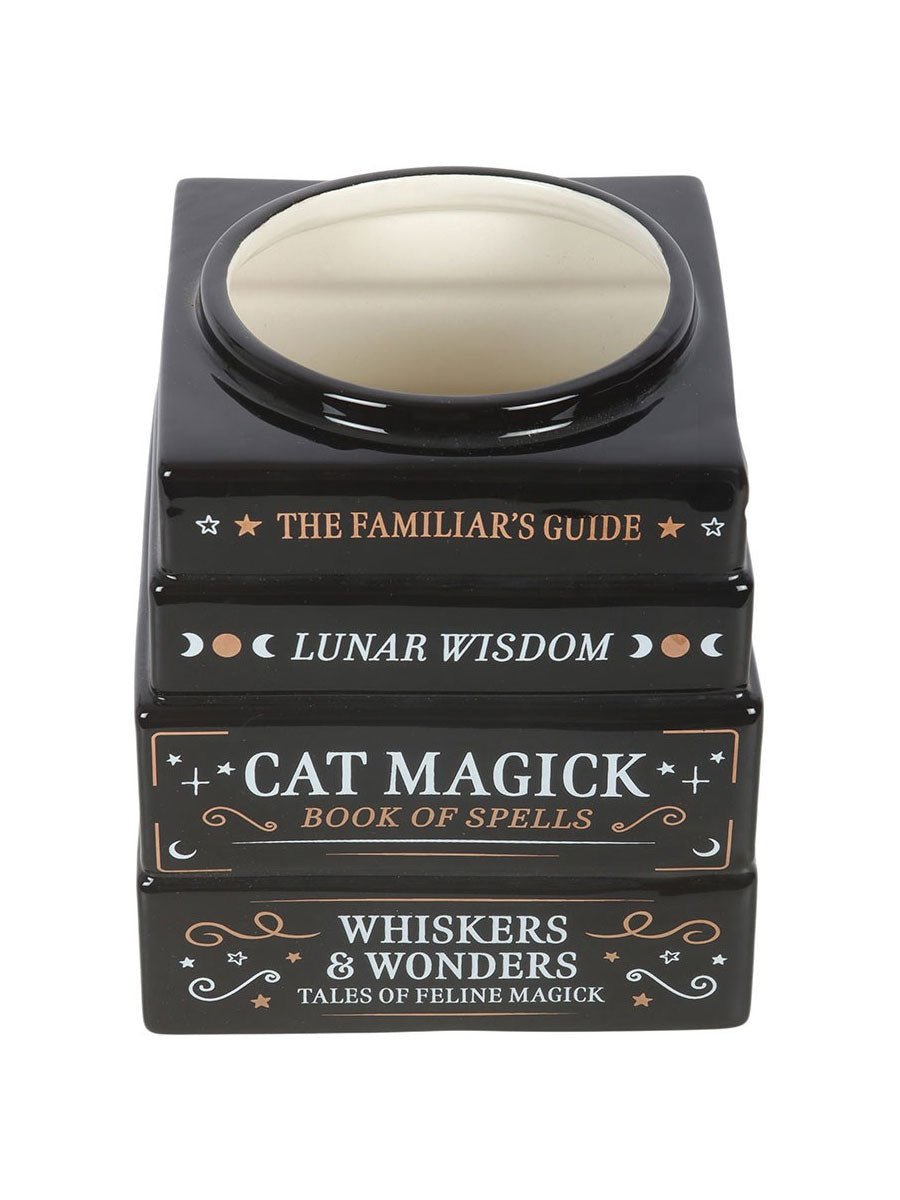 Black Cat Magick Book Stack Vase