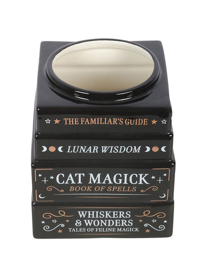 Black Cat Magick Book Stack Vase