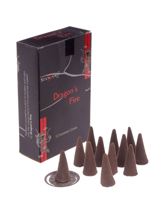 Stamford Black Incense Cones Dragons Fire