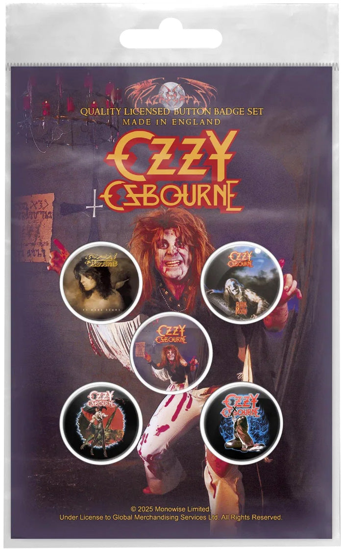 Ozzy Osbourne Diary Of A Madman Badge Pack