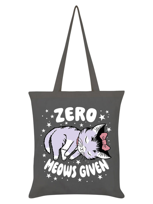 Kitsch Kitten Zero Meows Given Graphite Grey Tote Bag