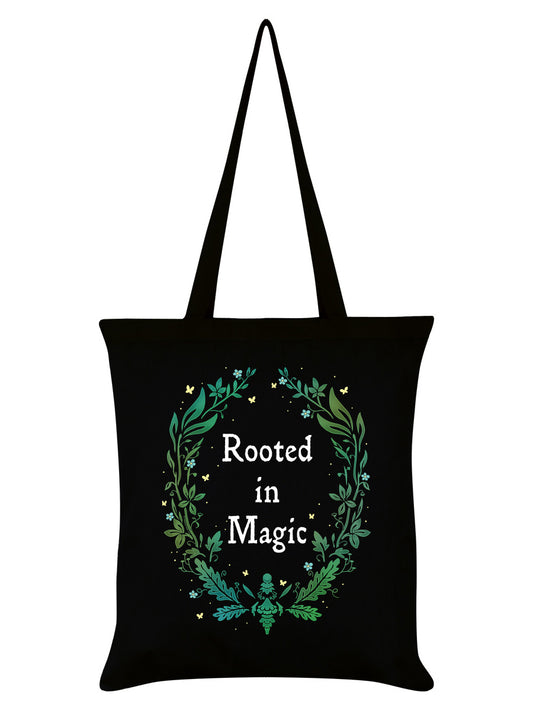 Rooted In Magic Black Tote Bag