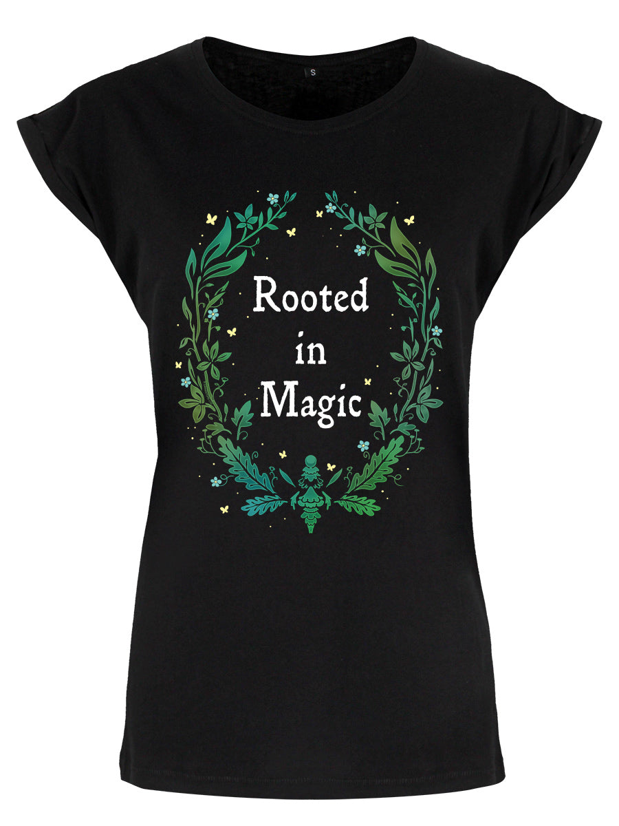 Rooted In Magic Ladies Black Premium T-Shirt
