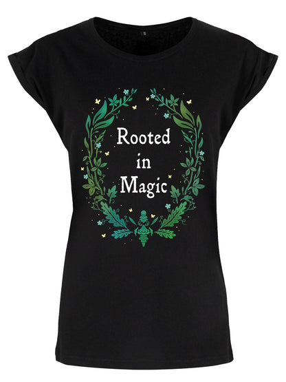 Rooted In Magic Ladies Black Premium T-Shirt