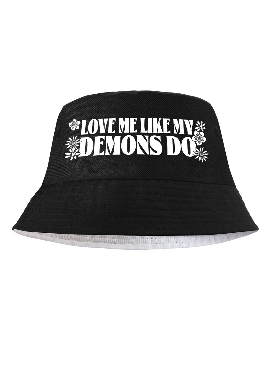 Love Me Like My Demons Do Black Bucket Hat