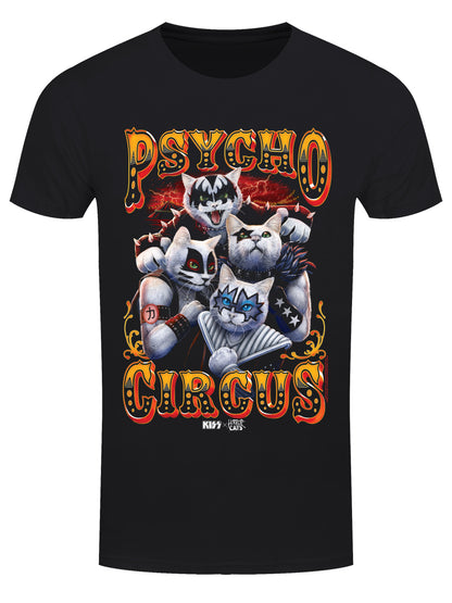 KISS x Horror Cats Psycho Circus Men's Black T-Shirt