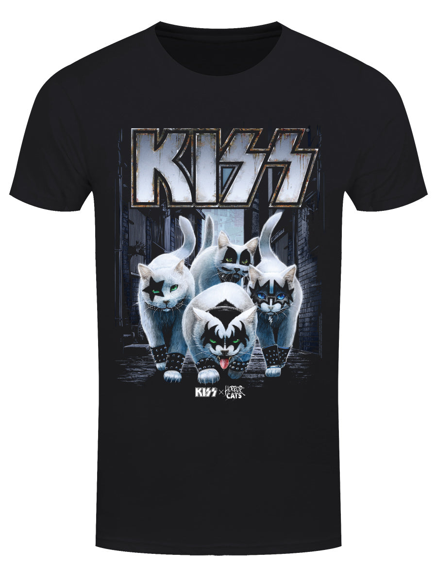 KISS x Horror Cats Creatures Men's Black T-Shirt