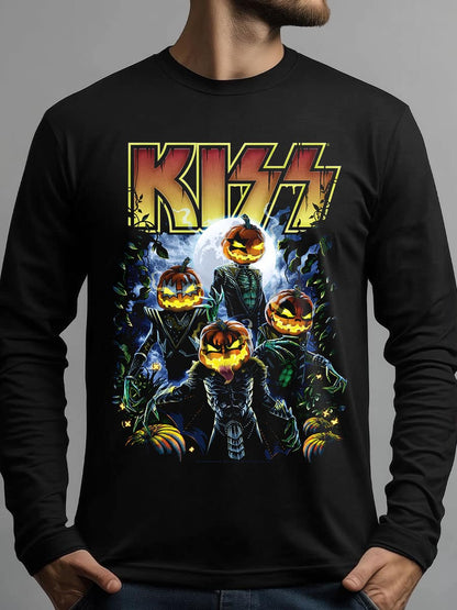 KISS Pumpkin Patch Black Long Sleeve T-Shirt