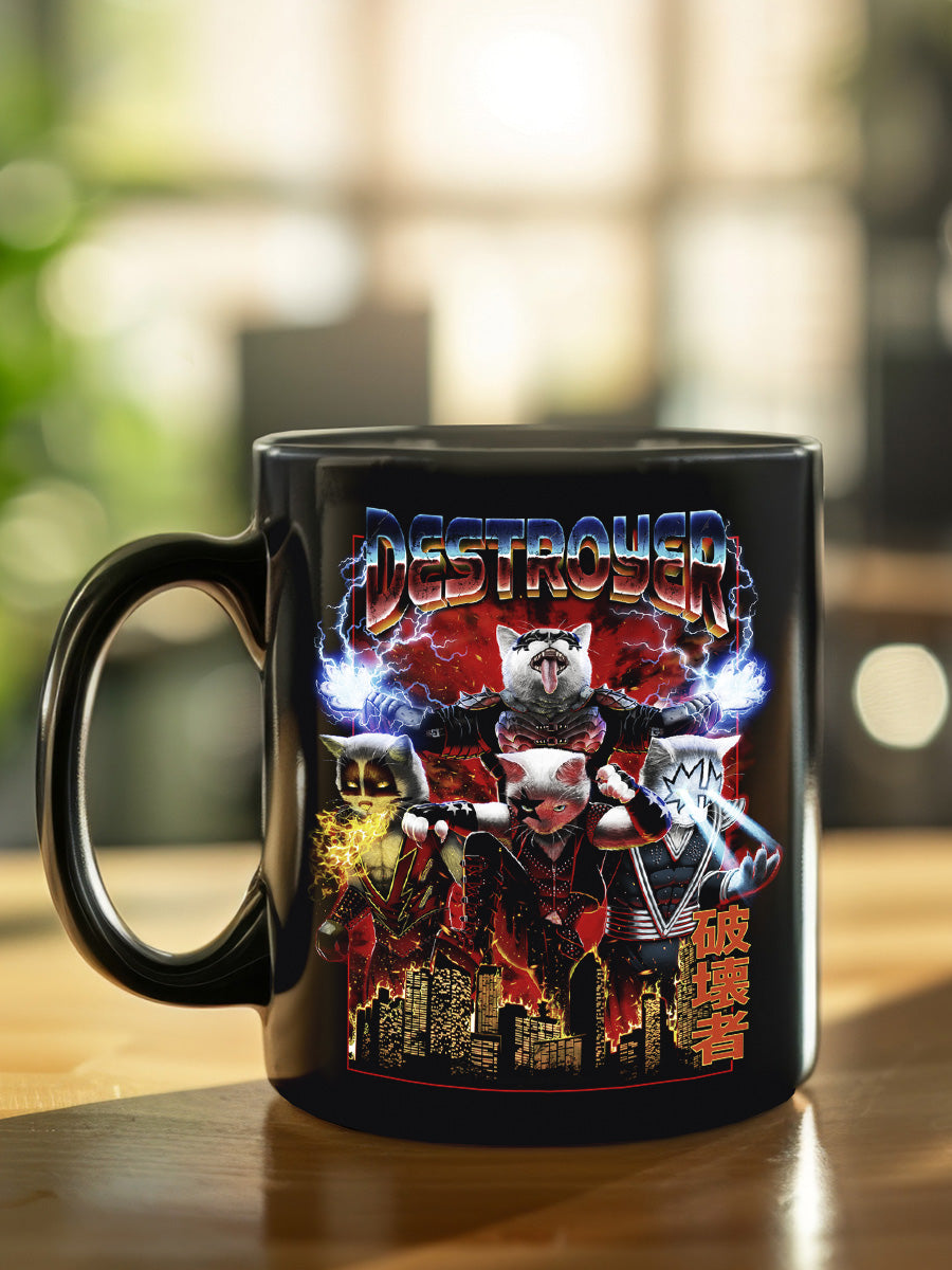 KISS x Horror Cats Destroyer Black Mug