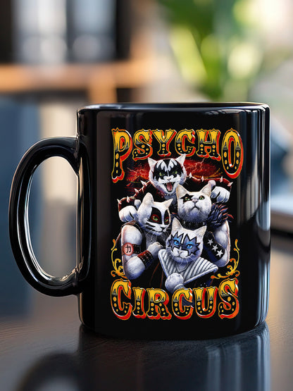 KISS x Horror Cats Psycho Circus Black Mug