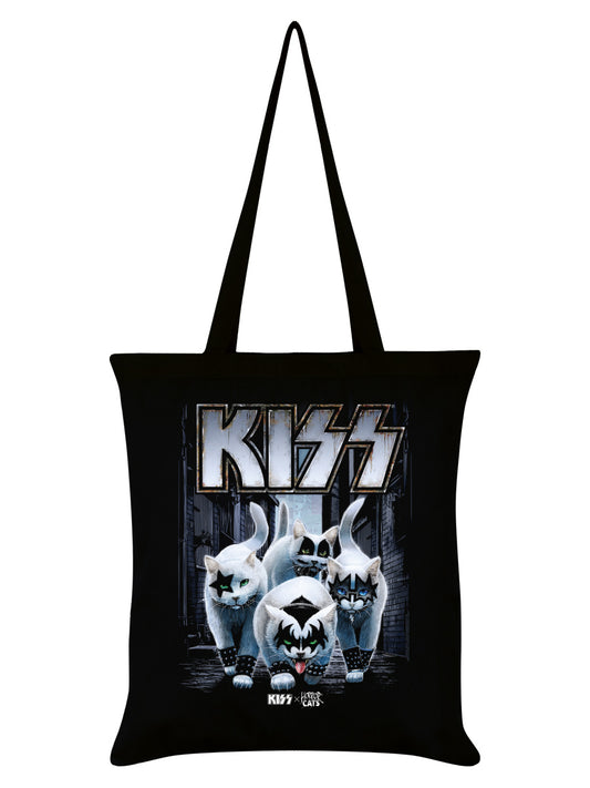 KISS x Horror Cats Creatures Black Tote Bag