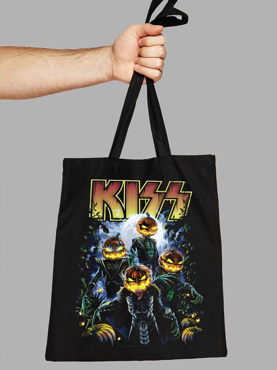 KISS Pumpkin Patch Black Tote Bag
