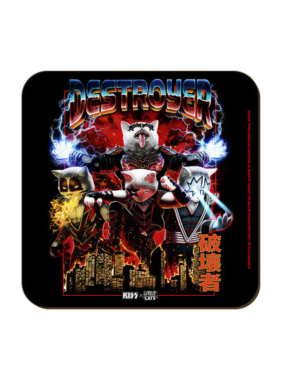 KISS x Horror Cats Destroyer Square Coaster
