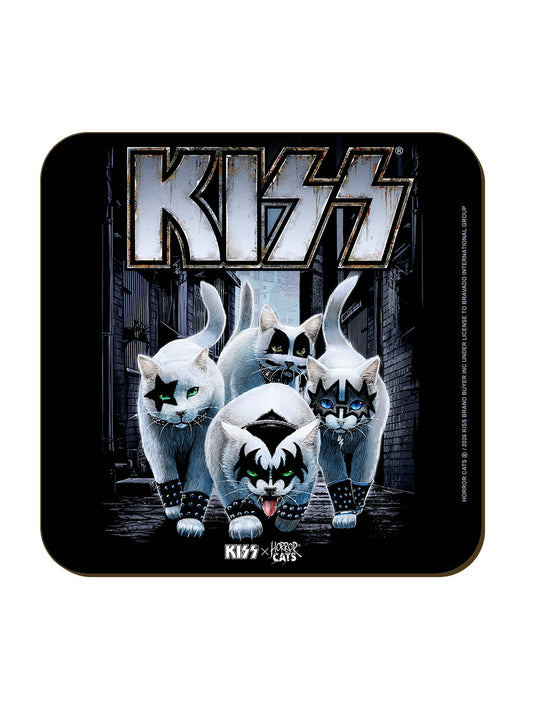 KISS x Horror Cats Creatures Square Coaster