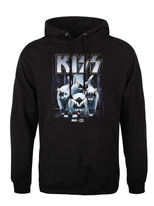KISS x Horror Cats Creatures Black Pullover Hoodie