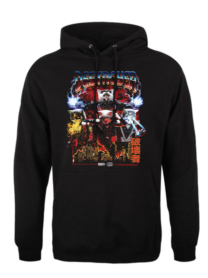 KISS x Horror Cats Destroyer Black Pullover Hoodie