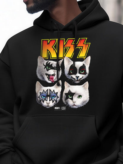 KISS x Horror Cats Feline Four Black Pullover Hoodie
