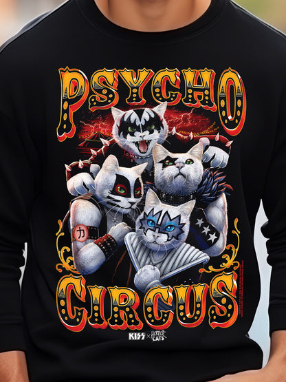 KISS x Horror Cats Psycho Circus Black Sweatshirt