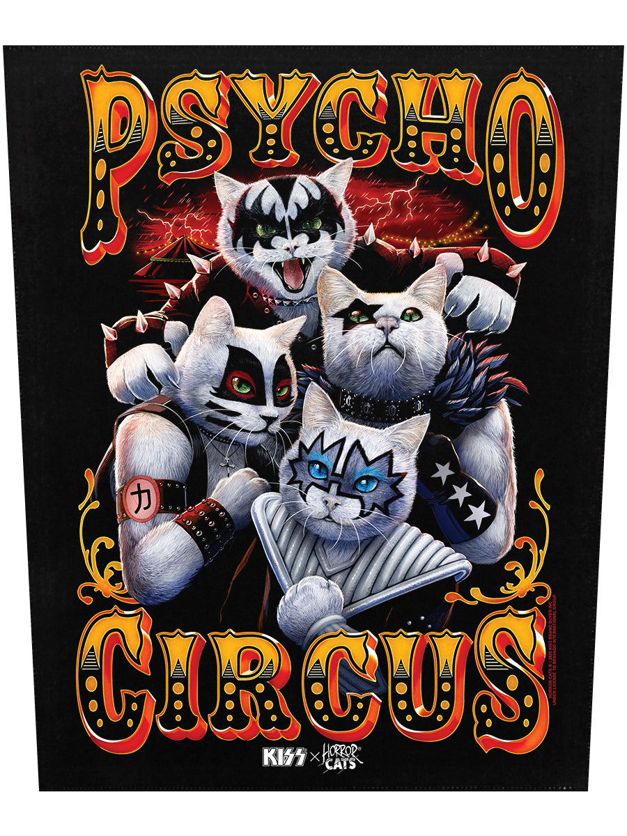 KISS x Horror Cats Psycho Circus Back Patch