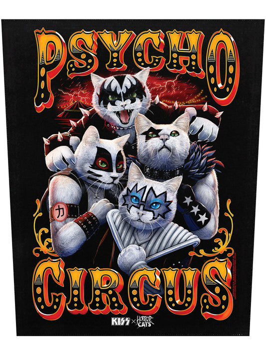 KISS x Horror Cats Psycho Circus Back Patch