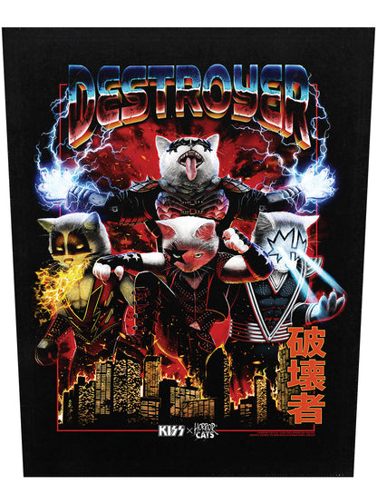 KISS x Horror Cats Destroyer Back Patch