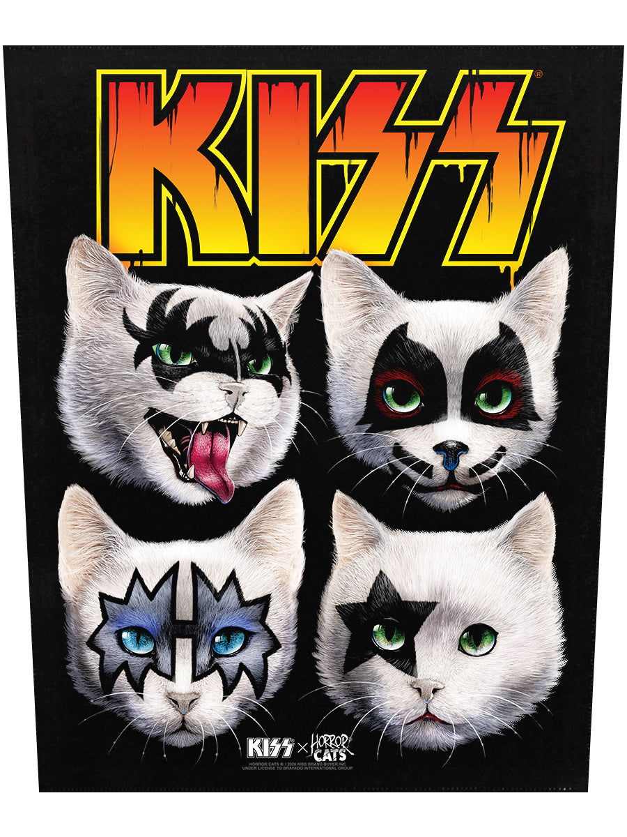 KISS x Horror Cats Feline Four Back Patch