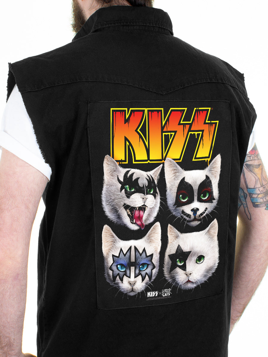 KISS x Horror Cats Feline Four Back Patch