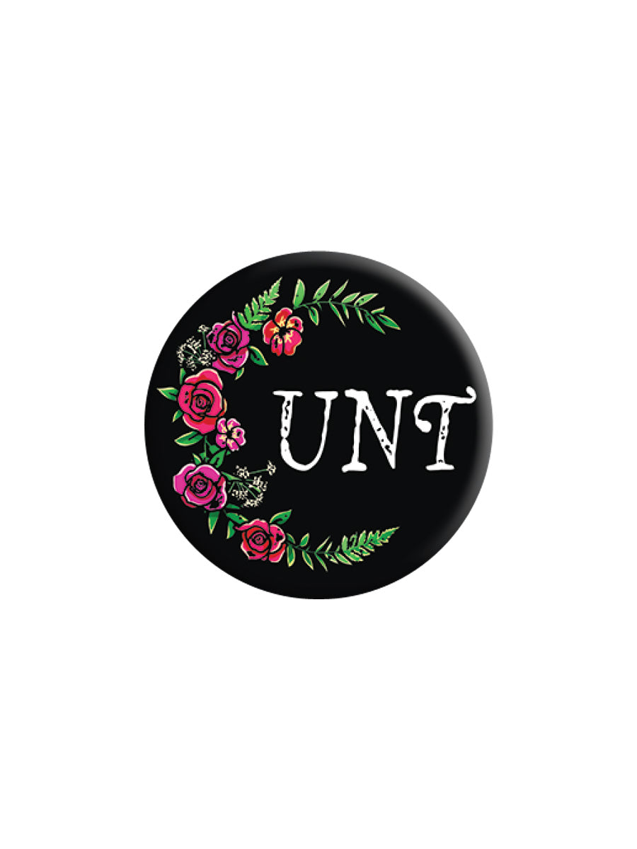 Floral Cunt Badge
