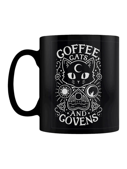 Coffee, Cats & Covens Black Mug
