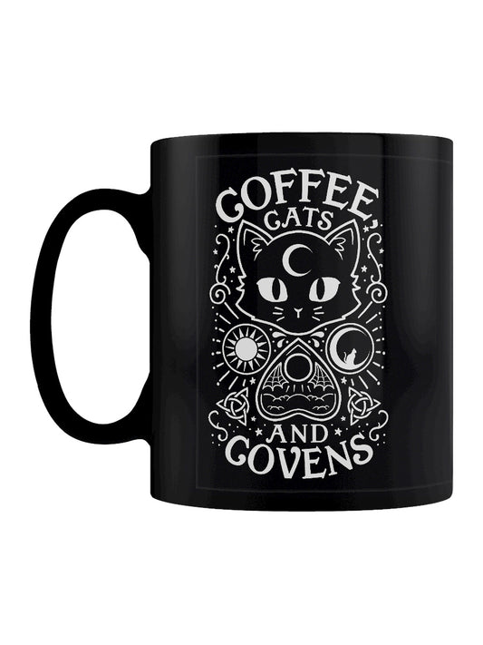 Coffee, Cats & Covens Black Mug