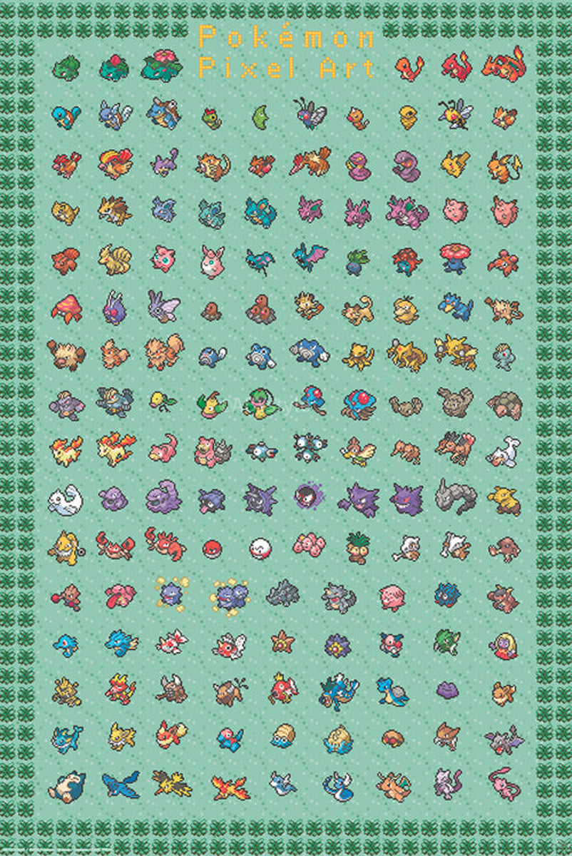 Pokemon Pixel Art Maxi Poster