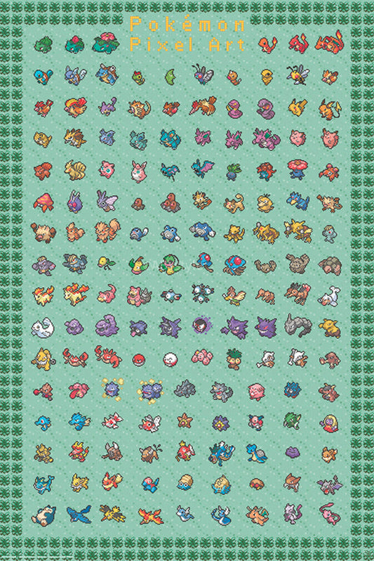 Pokemon Pixel Art Maxi Poster