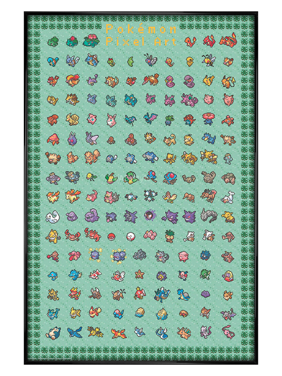 Pokemon Pixel Art Maxi Poster