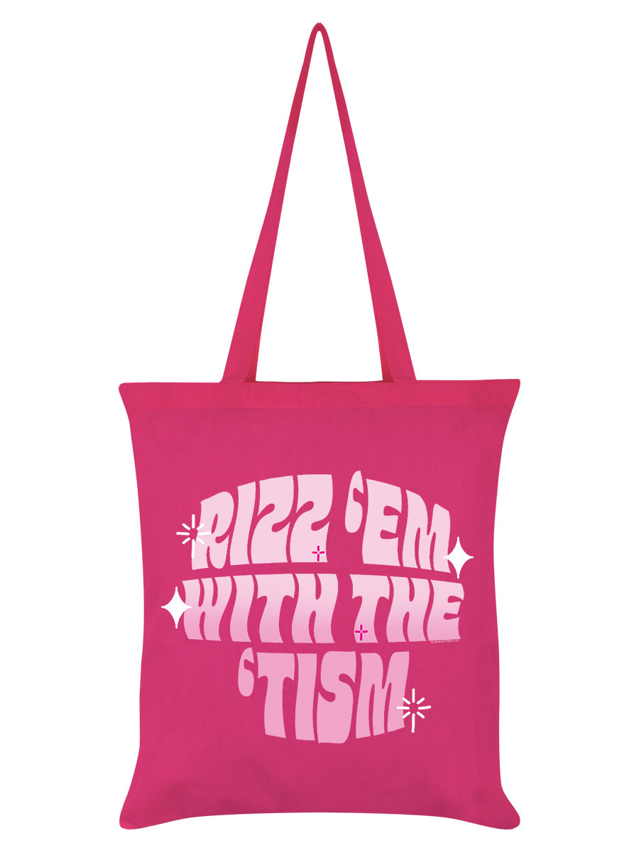 'Rizz Em With The 'Tism Pink Tote Bag