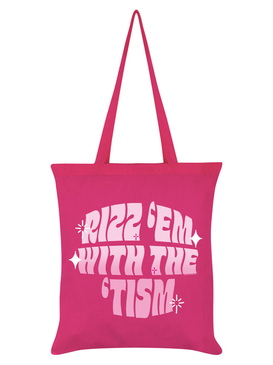 'Rizz Em With The 'Tism Pink Tote Bag