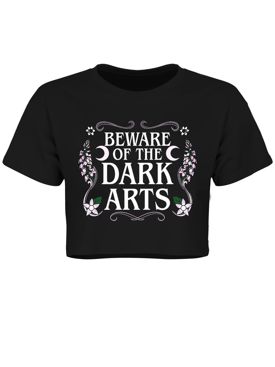 Beware Of The Dark Arts Ladies Black Boxy Crop Top