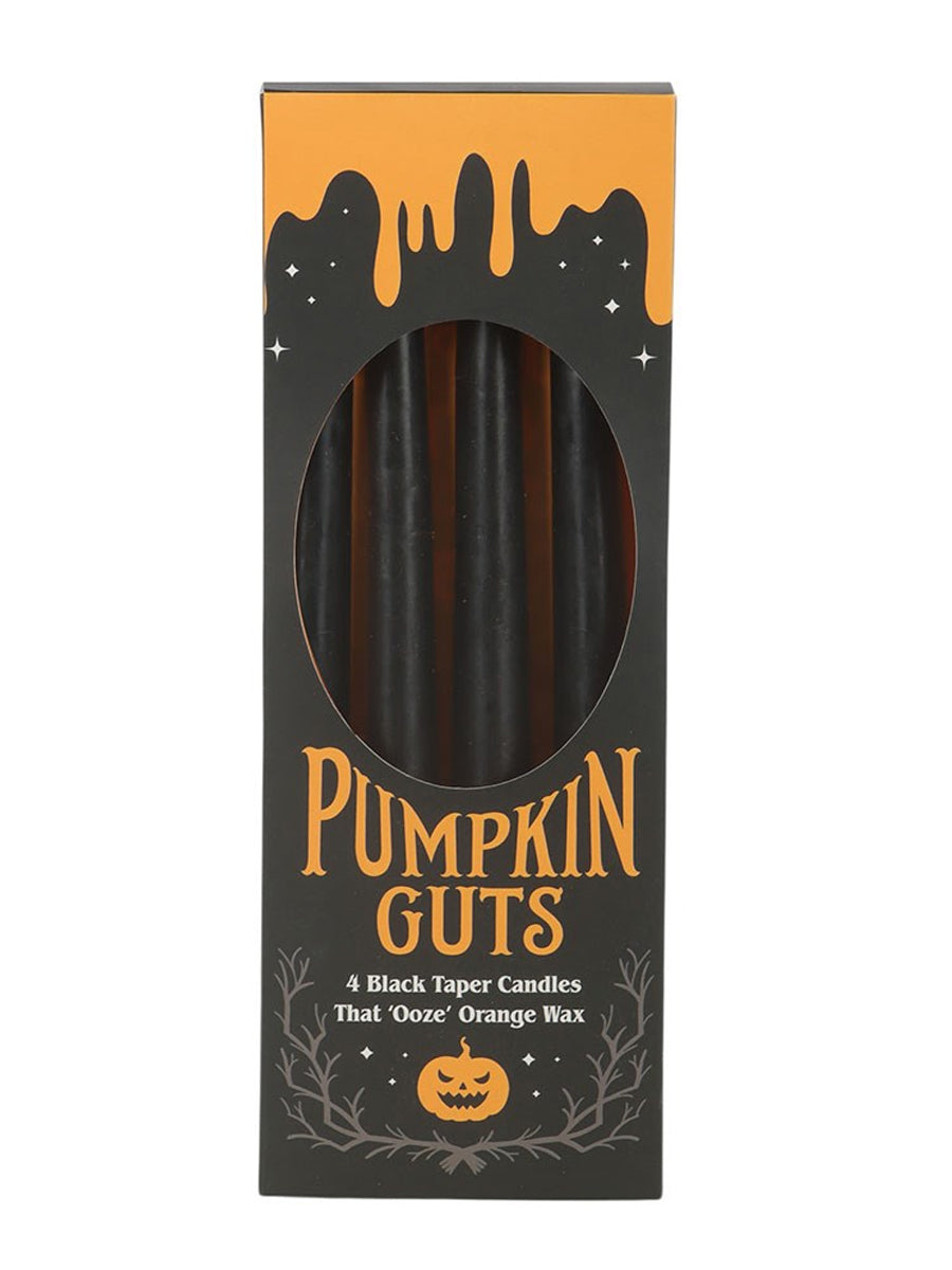 Set of 4 Pumpkin Guts Oozing Taper Candles